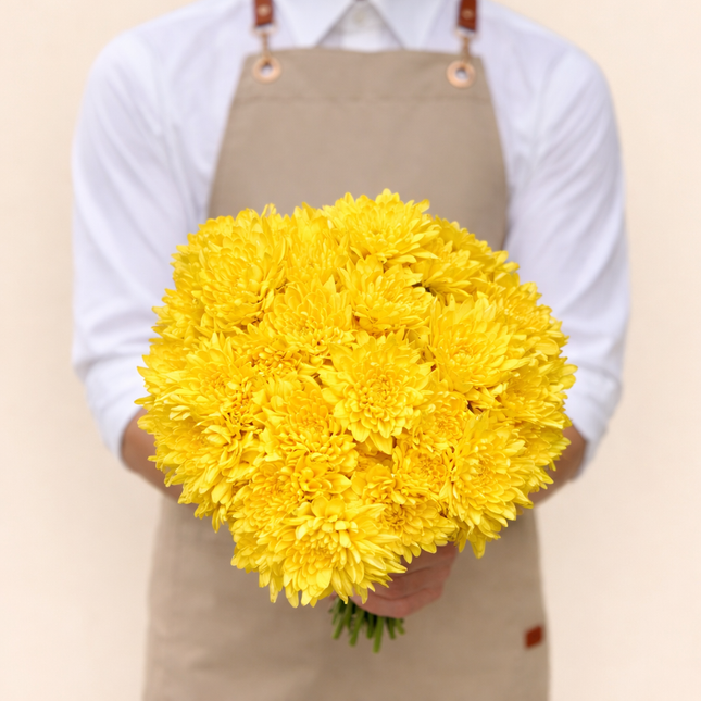 Pure Yellow Chrysanthemum Spray