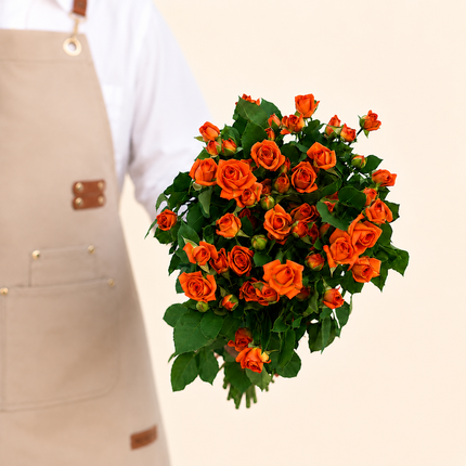 Orange Babe Spray Rose Bunch