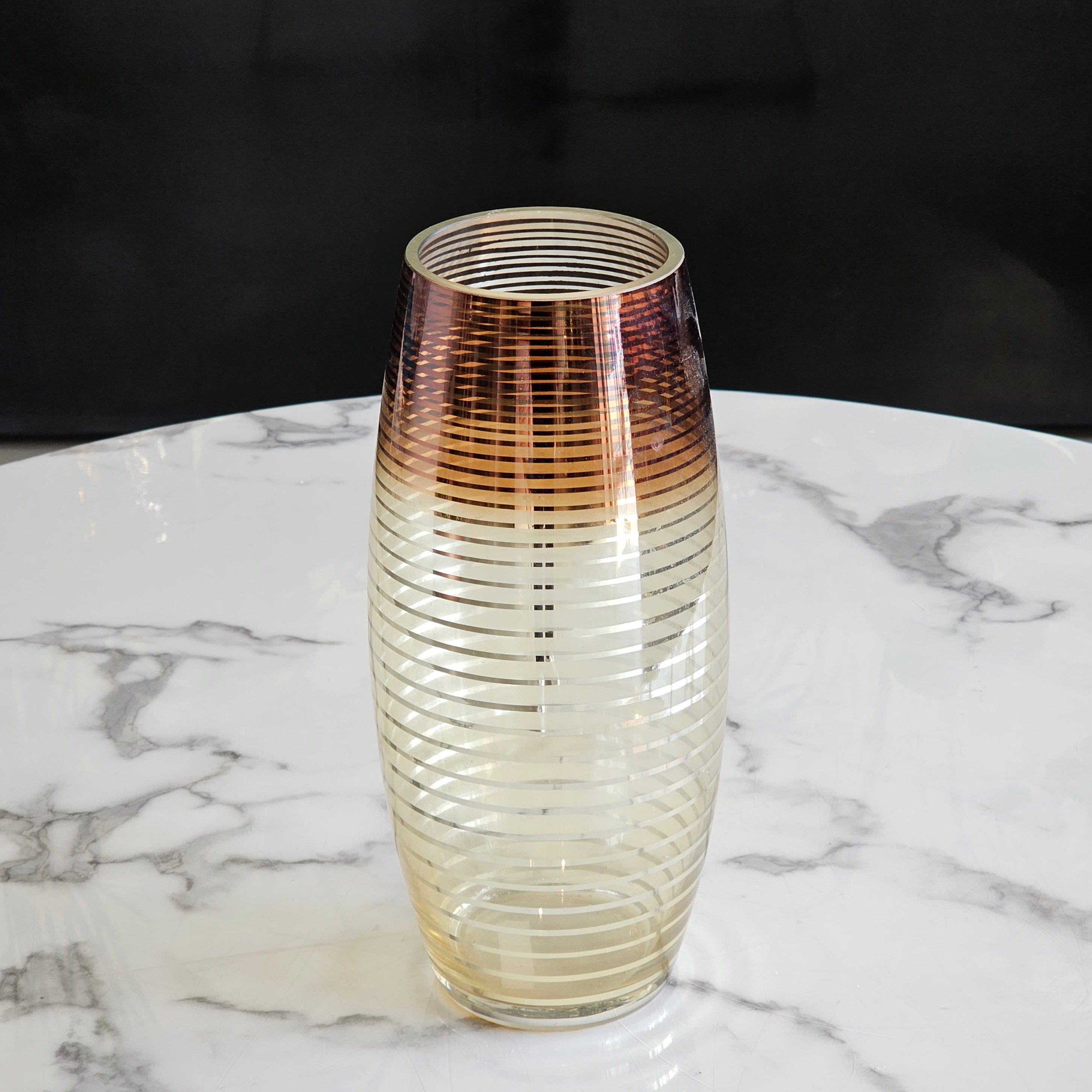 Ombre Golden Cylinder Vase