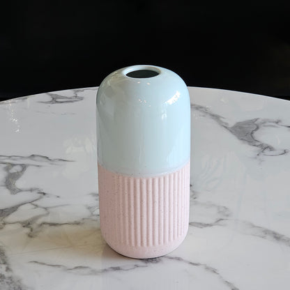 Pink and White Vase