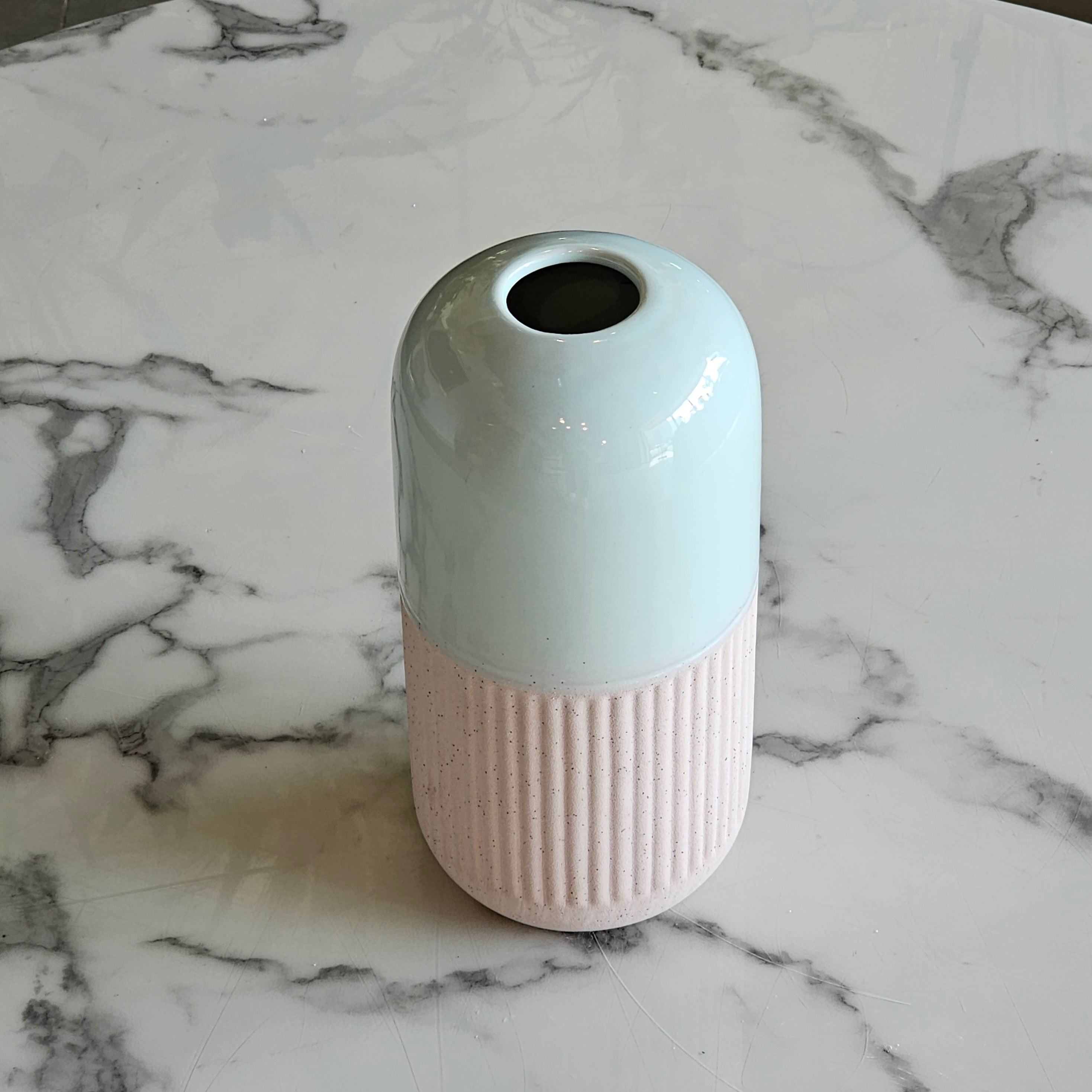 Pink and White Vase