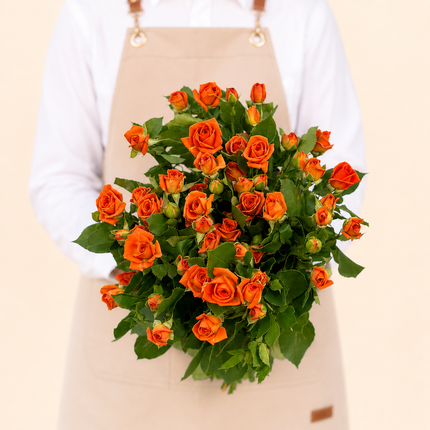 Orange Babe Spray Rose Bunch