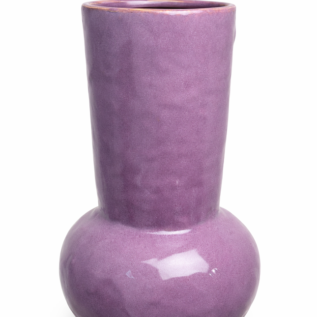 Soft Blush Textured Glass Vase
