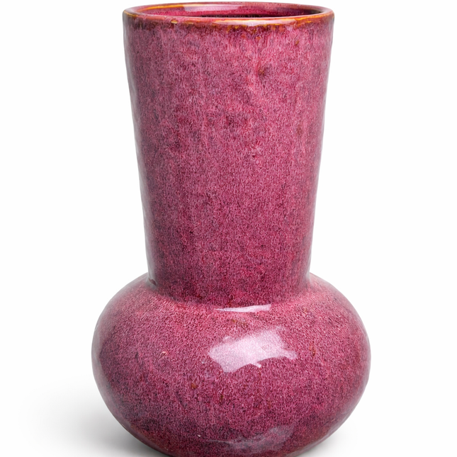 Blush Textured Glass Statement Vase