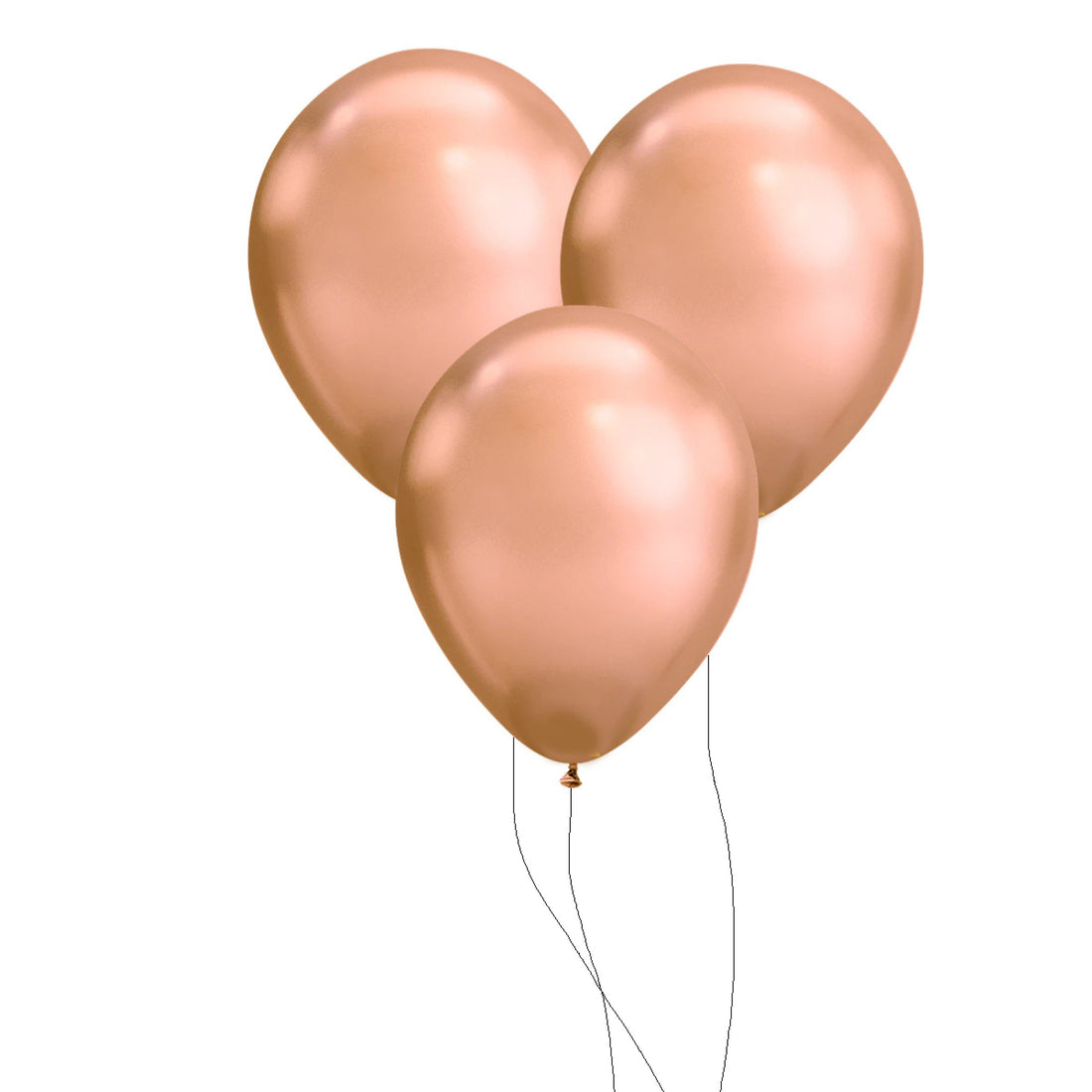 Round Rose Gold Latex Balloon Bouquet