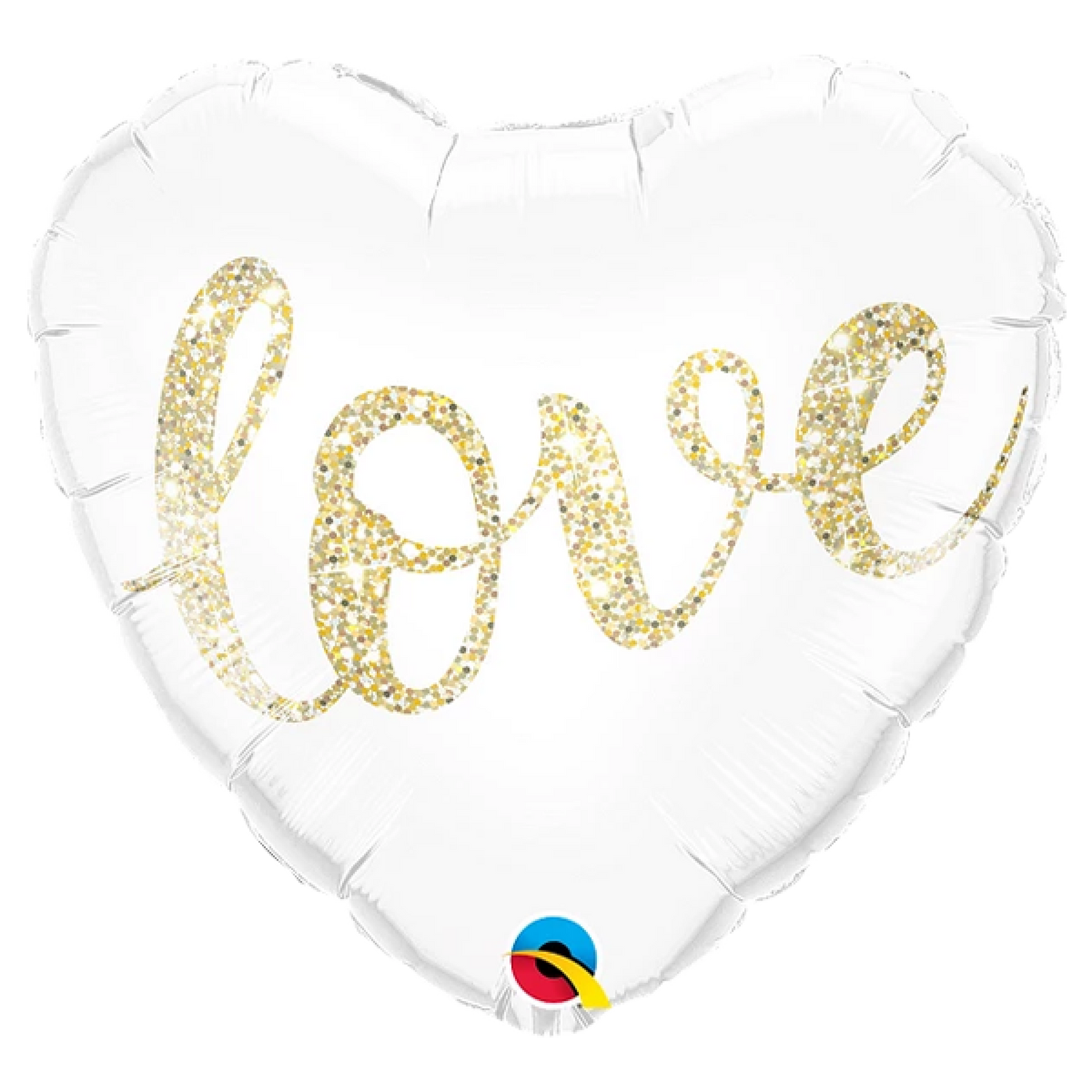 Love Glitter Gold Balloon