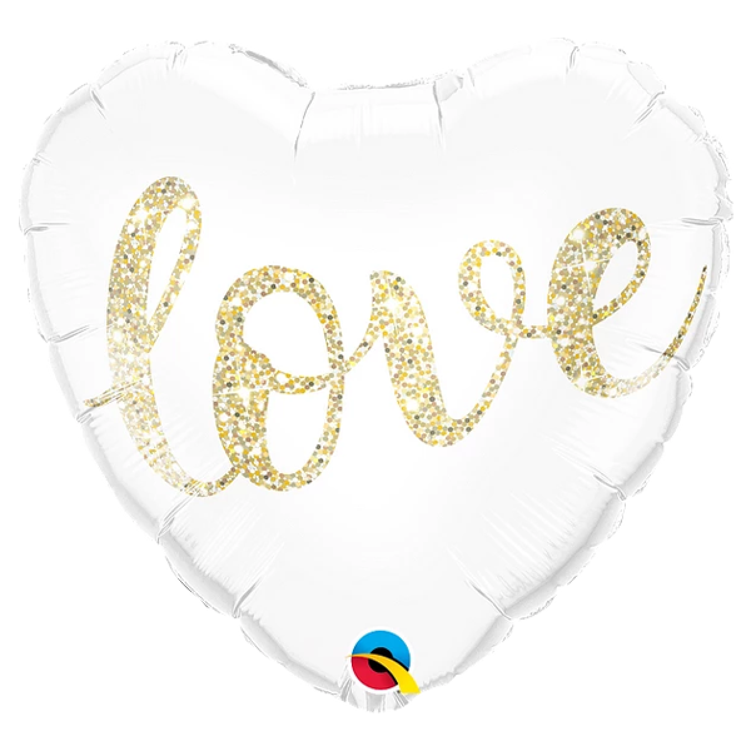 Love Glitter Gold Balloon